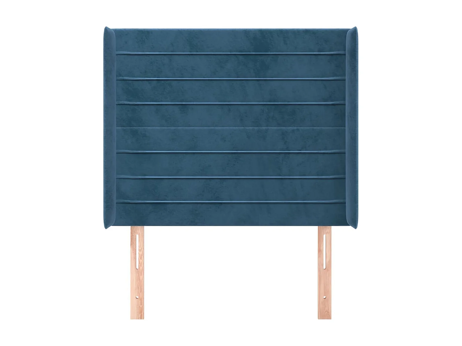 Tête de lit avec oreilles Bleu foncé 103x16x118/128 cm Velours