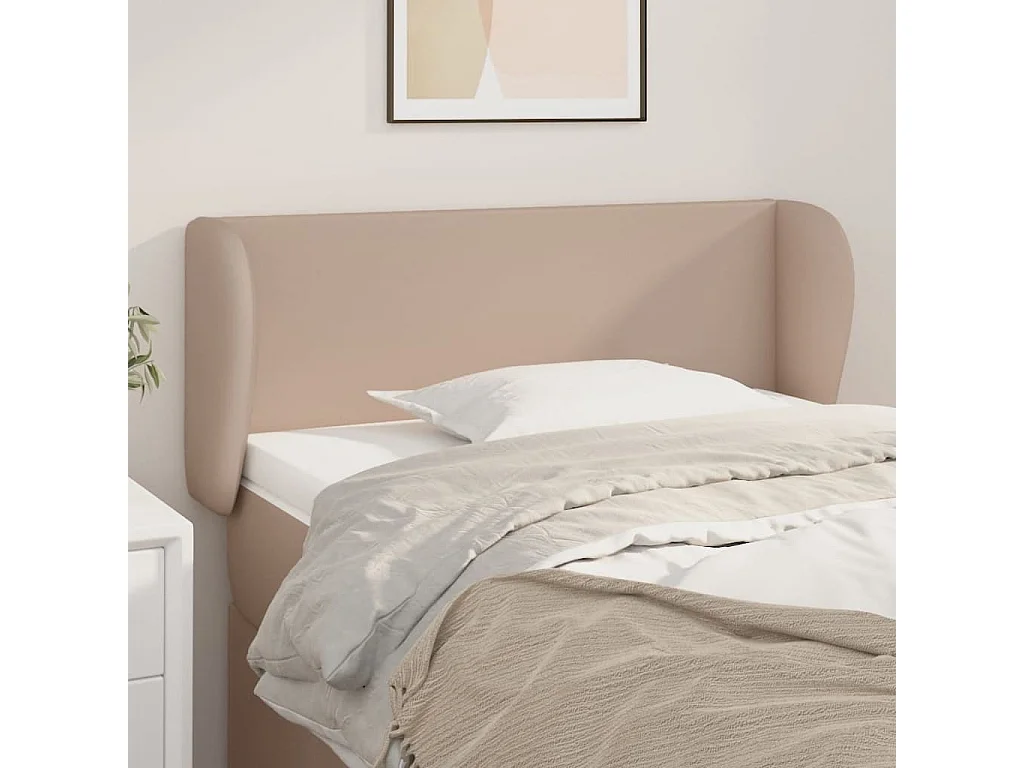 Tête de lit avec oreilles Cappuccino 103x23x78/88 cm Similicuir