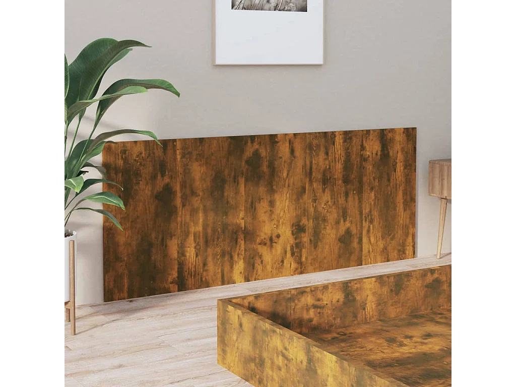 Tête de lit Chêne fumé 200x1,5x80 cm Bois d'ingénierie