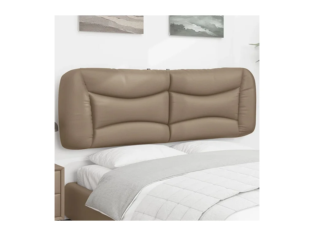 Tête de lit coussin cappuccino 160 cm similicuir