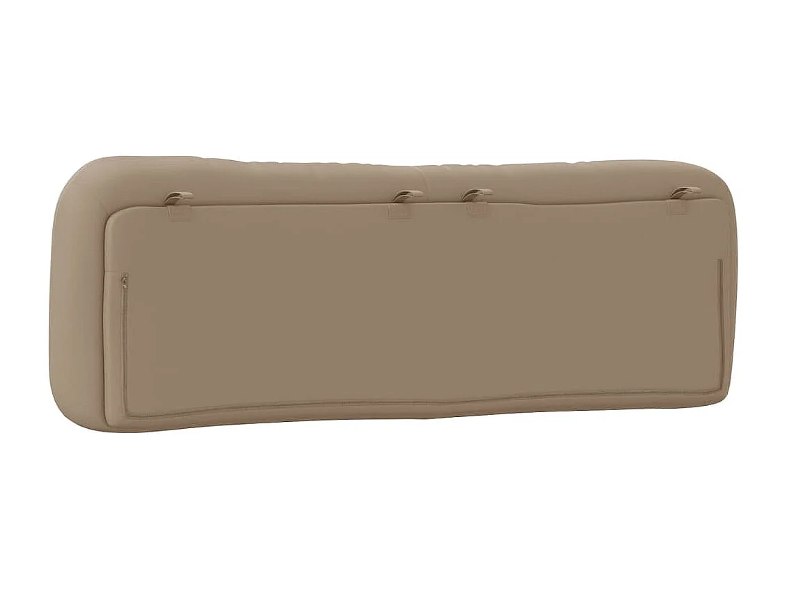 Cabecero de cama acolchado cuero sintético capuchino 160 cm