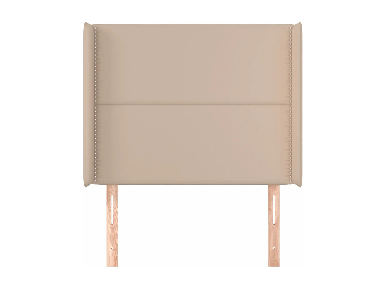 Hoofdbord met randen 93x16x118/128 cm kunstleer cappuccinokleur