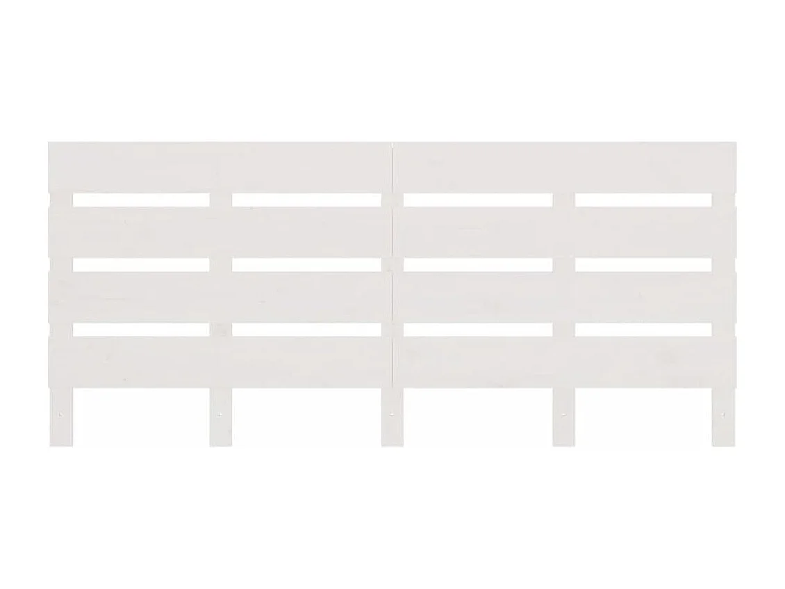 Tête de lit Blanc 160x3x80 cm Bois massif de pin