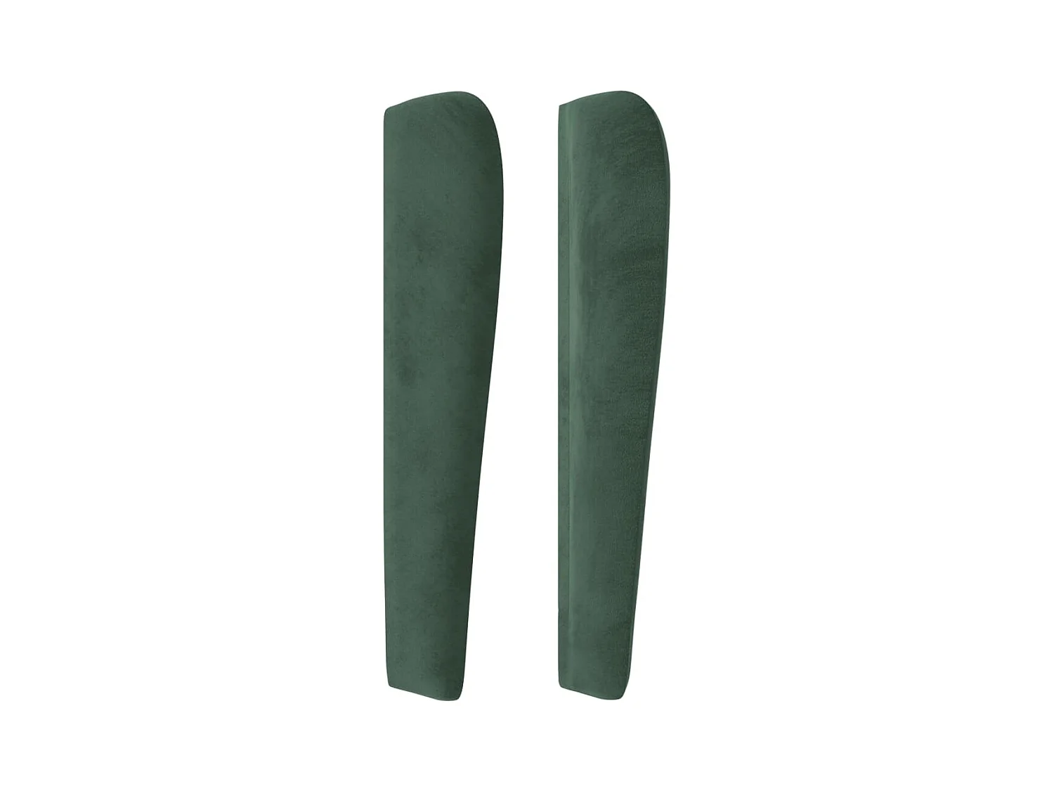 Tête de lit avec oreilles Vert foncé 83x23x118/128 cm Velours