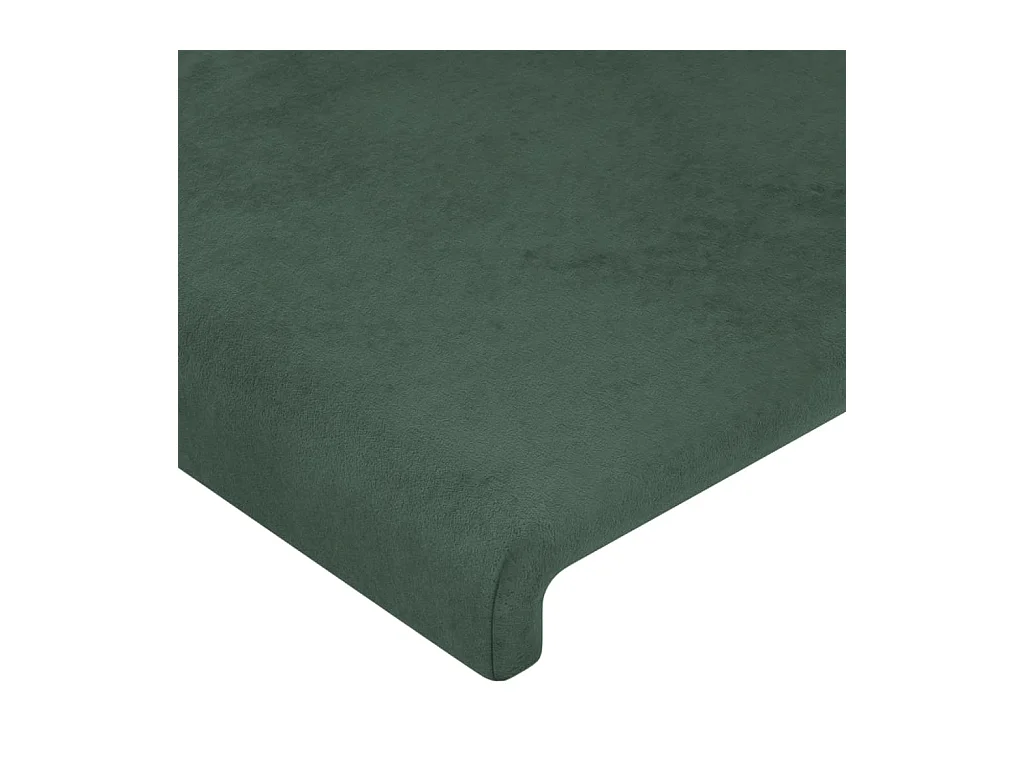 Tête de lit avec oreilles Vert foncé 83x23x118/128 cm Velours