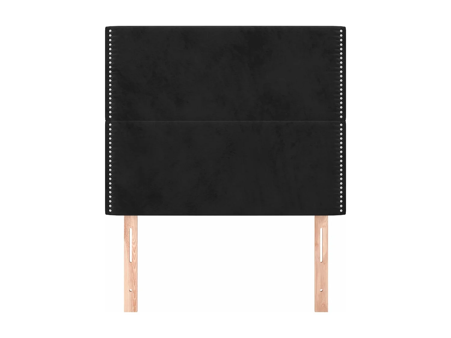 Tête de lit 2 pièces Noir 100x5x78/88 cm Velours