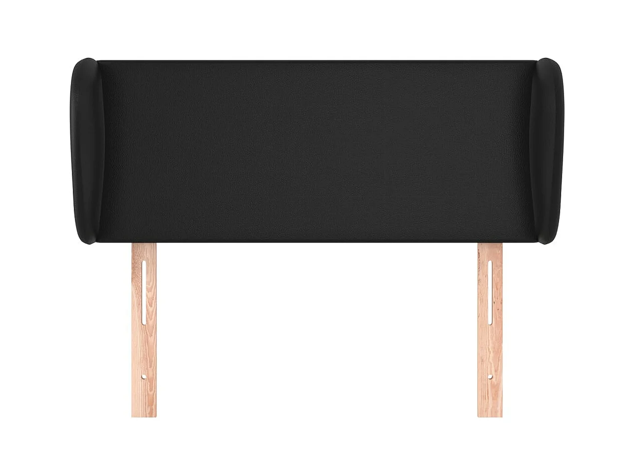 Tête de lit avec oreilles Noir 83x23x78/88 cm Similicuir