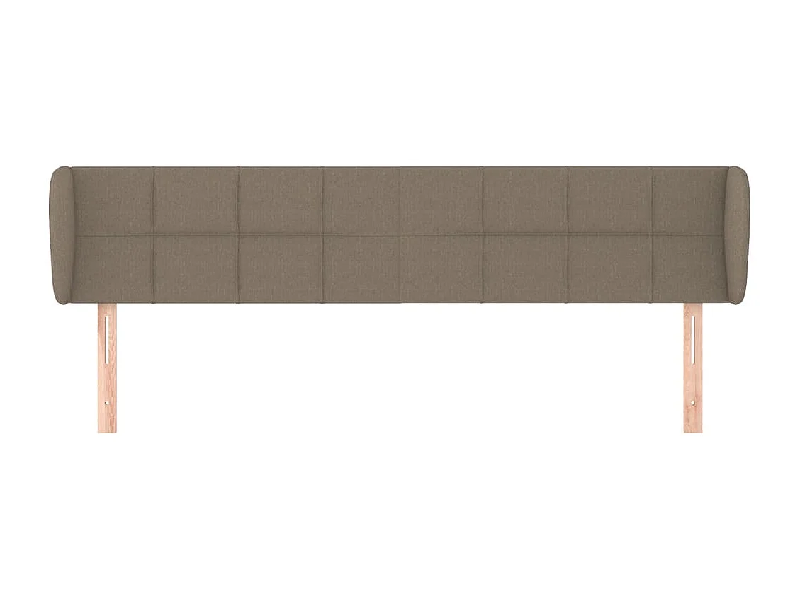 Tête de lit avec oreilles Taupe 203x23x78/88 cm Tissu