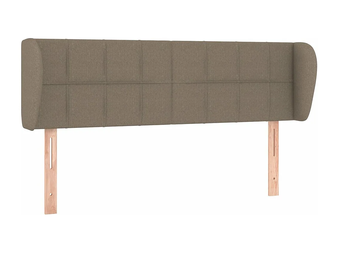 Cabecero de tela gris taupe 147x23x78/88 cm
