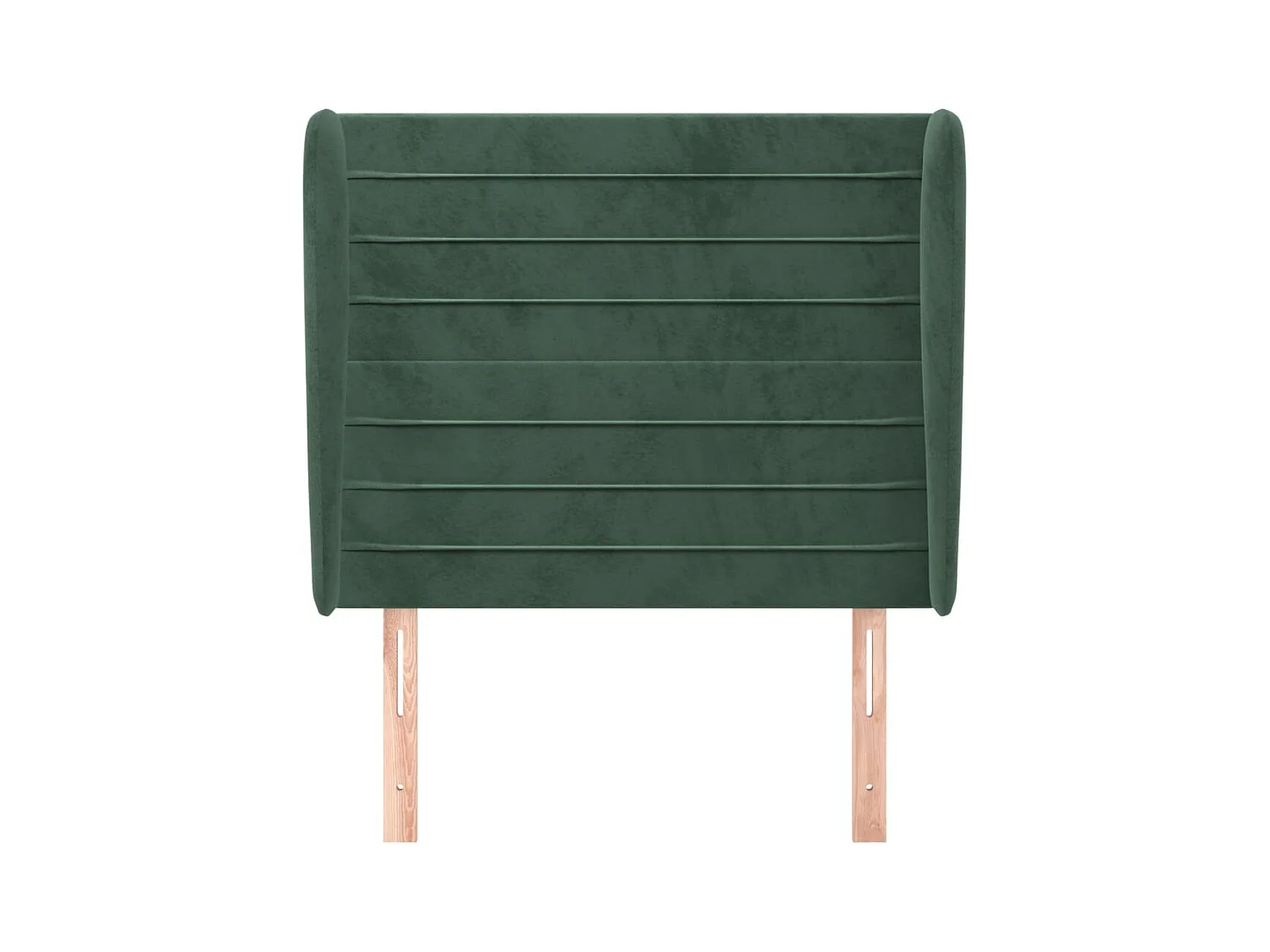Tête de lit avec oreilles Vert foncé 103x23x118/128 cm Velours
