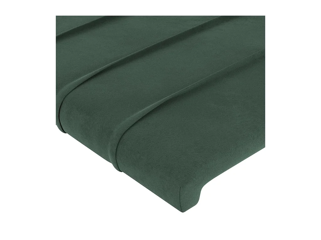 Tête de lit avec oreilles Vert foncé 103x23x118/128 cm Velours