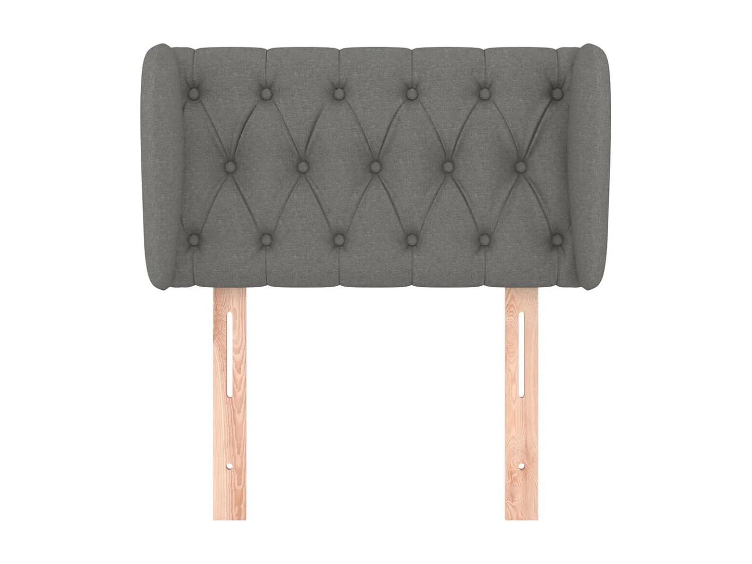 Hoofdbord met randen 83x23x78/88 cm stof donkergrijs