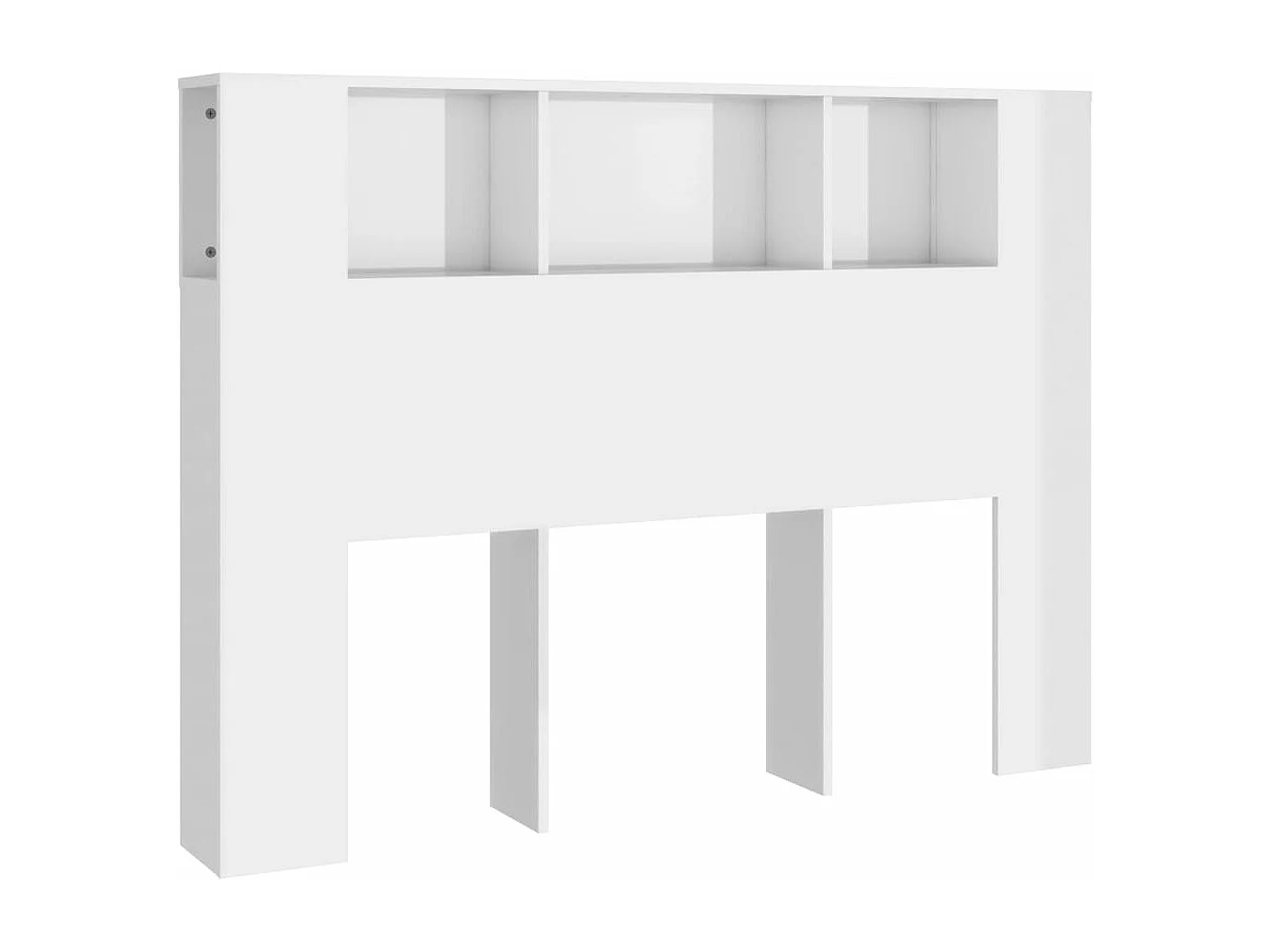 Armoire de tête de lit Blanc brillant 140x18,5x104,5 cm