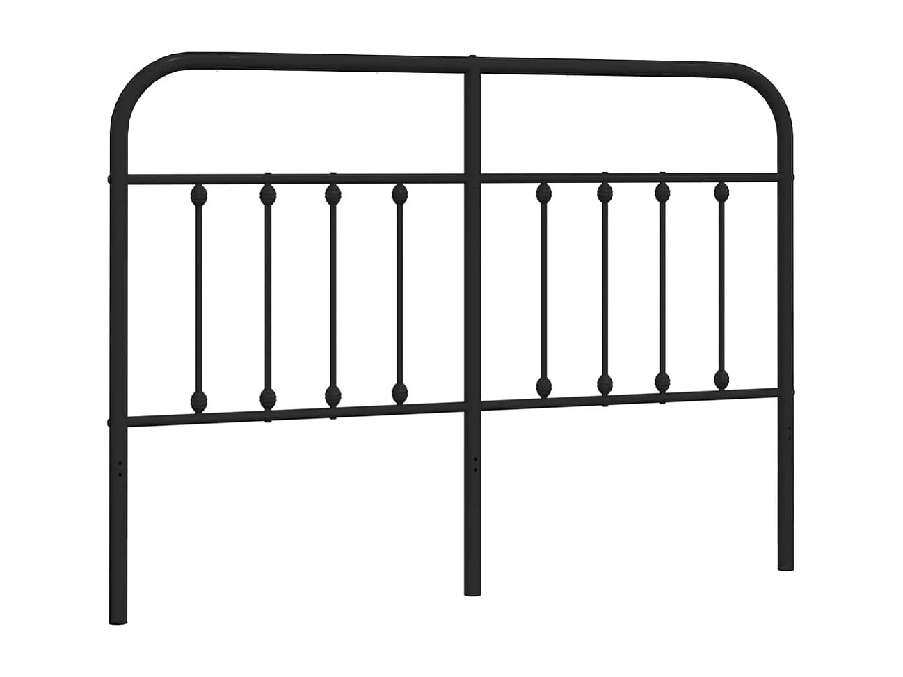 Tête de lit métal noir 135 cm