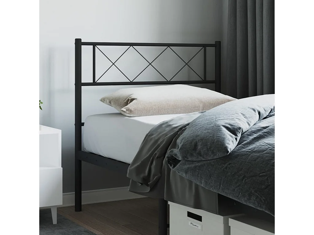 Tête de lit métal noir 75 cm