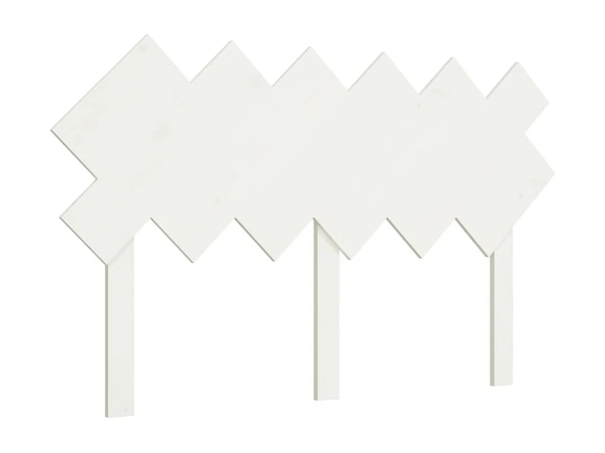 Hoofdbord 132x3x81 cm massief grenenhout wit