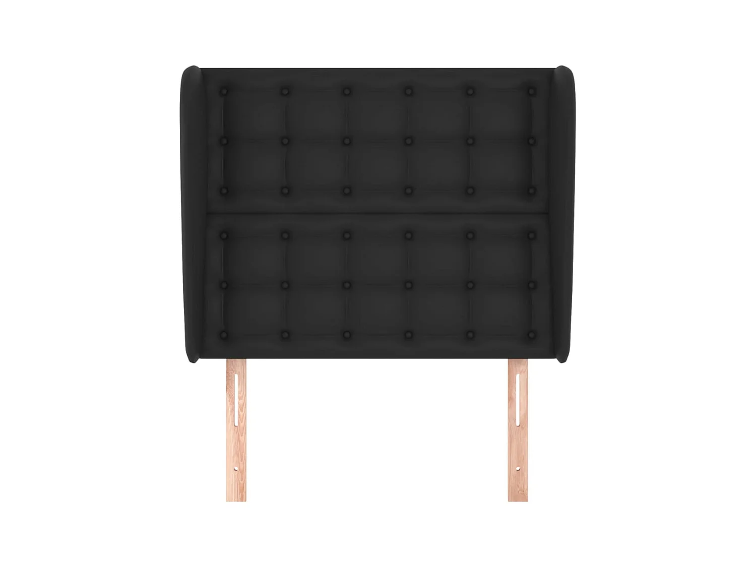 Tête de lit avec oreilles Noir 83x23x118/128 cm Similicuir