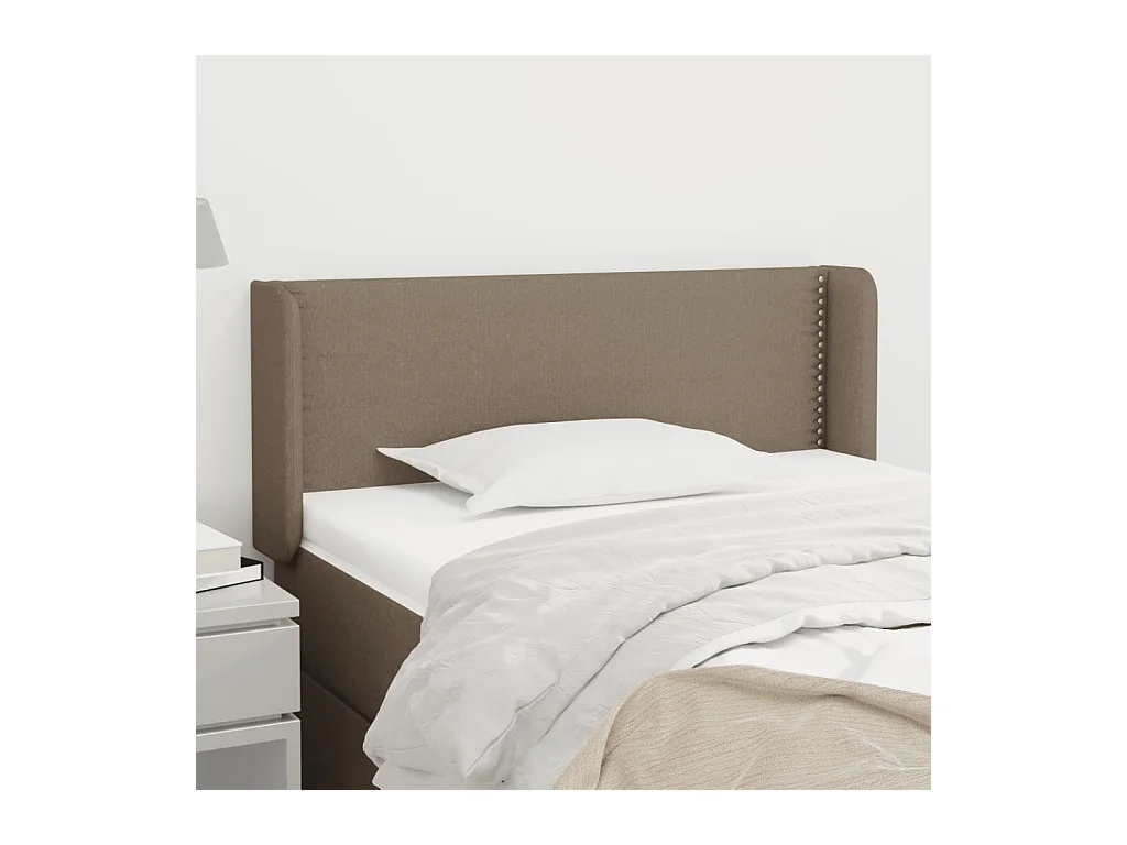 Tête de lit avec oreilles Taupe 93x16x78/88 cm Tissu