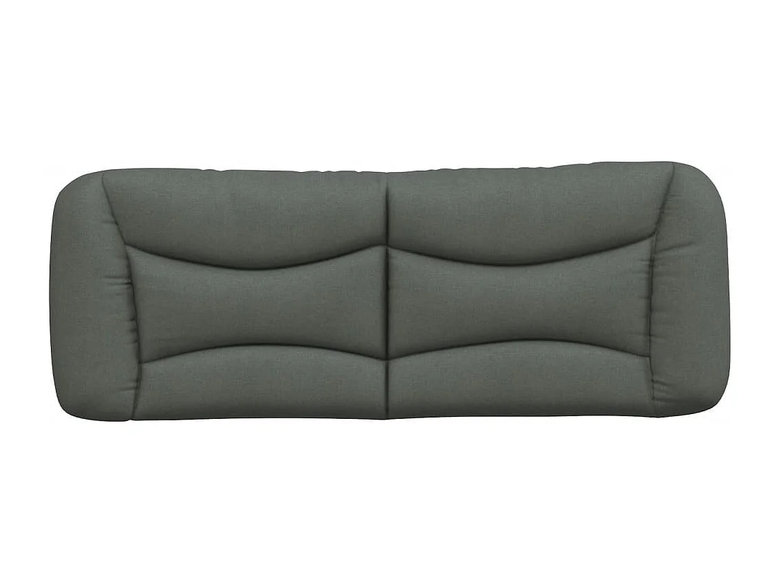 Coussin de tête de lit gris foncé 140 cm tissu