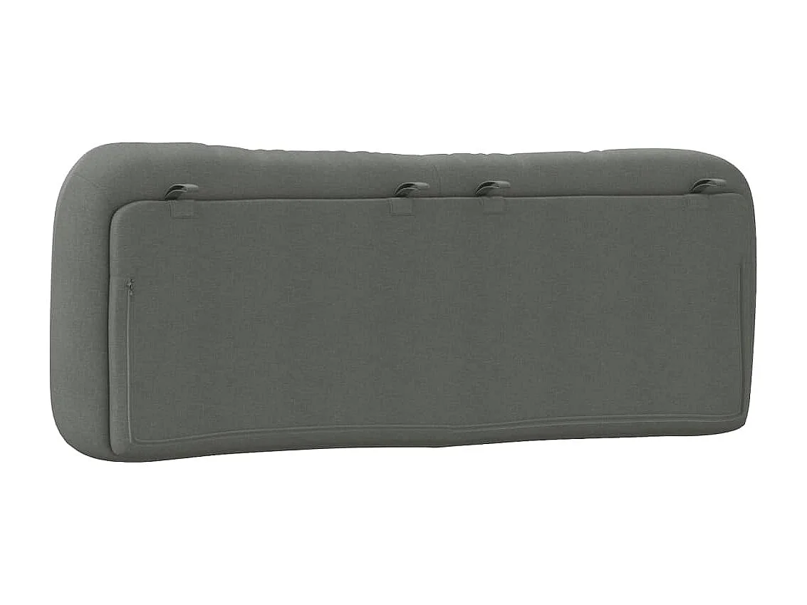 Coussin de tête de lit gris foncé 140 cm tissu