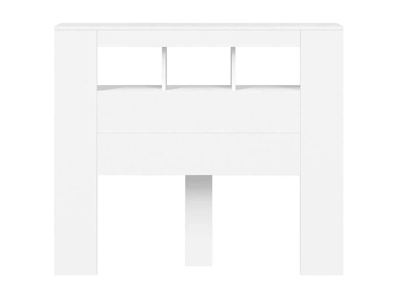 Tête de lit à LED blanc 120x18,5x103,5 cm bois d'ingénierie