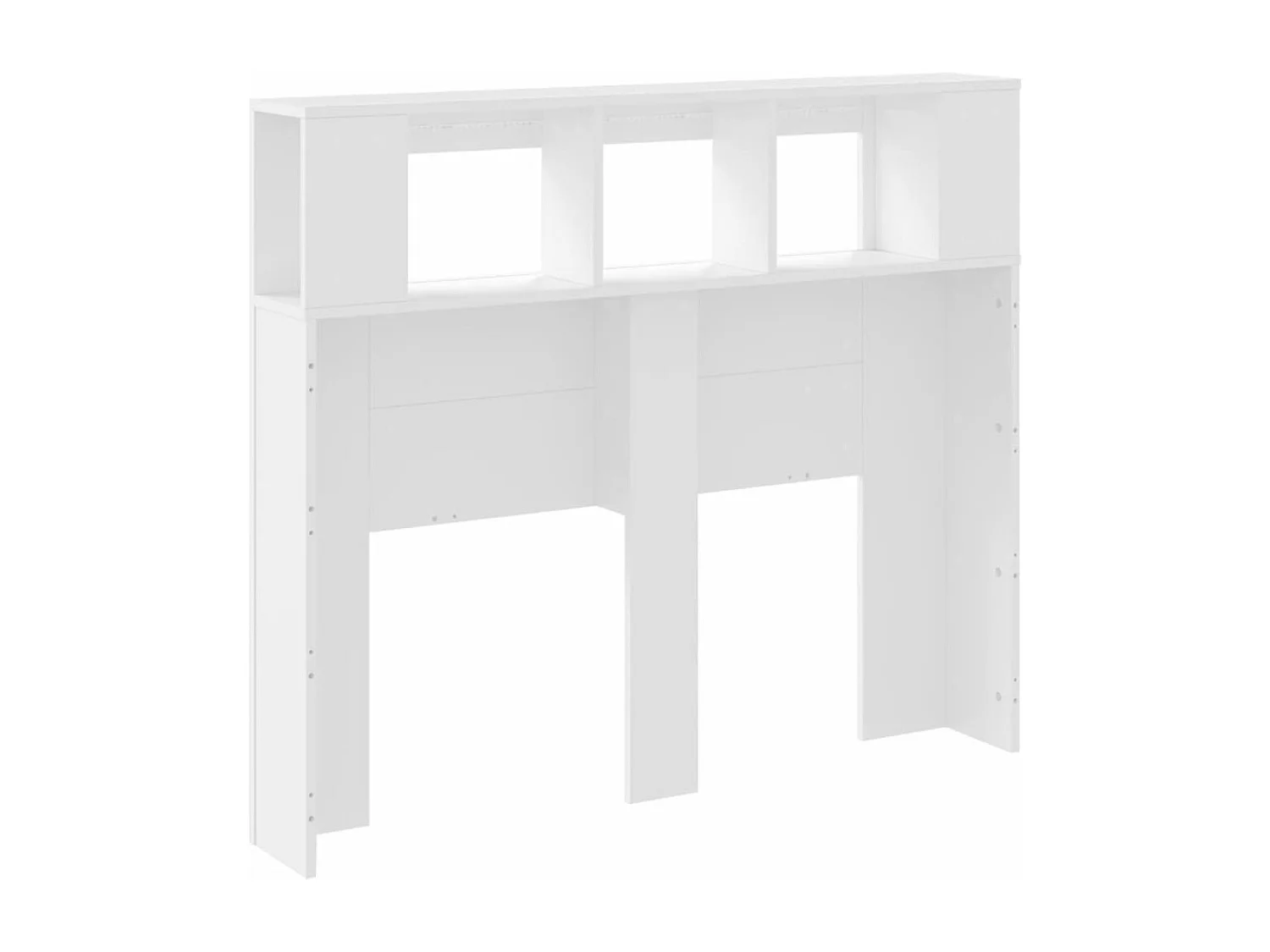 Tête de lit à LED blanc 120x18,5x103,5 cm bois d'ingénierie