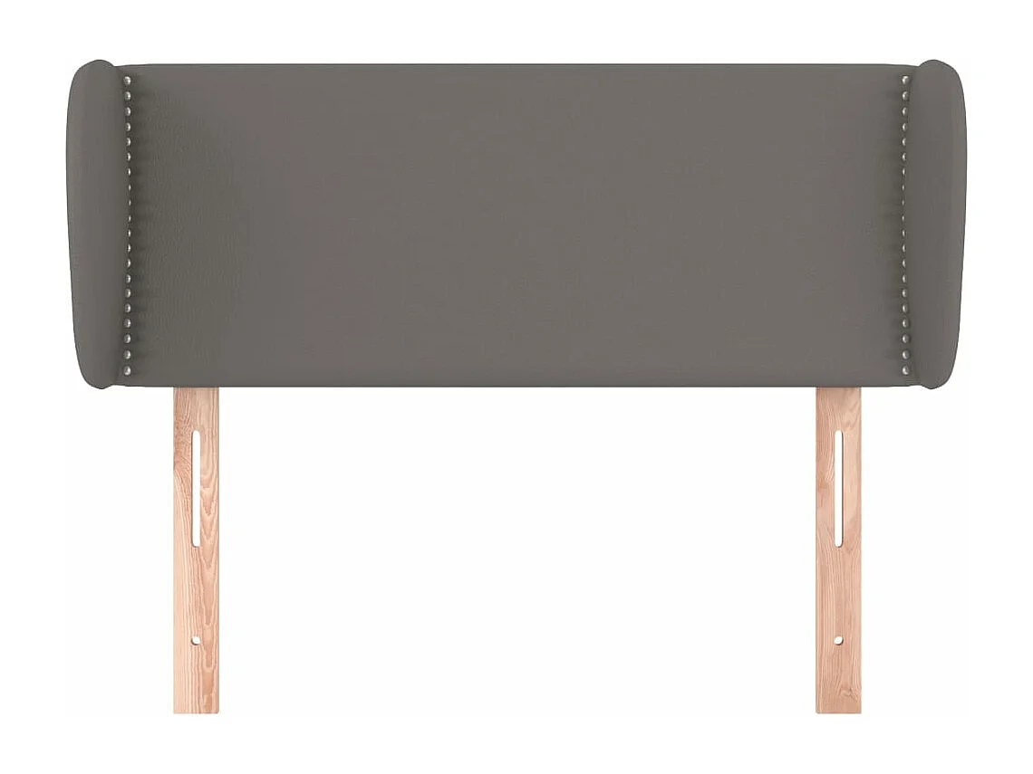 Tête de lit avec oreilles Gris 83x23x78/88 cm Similicuir