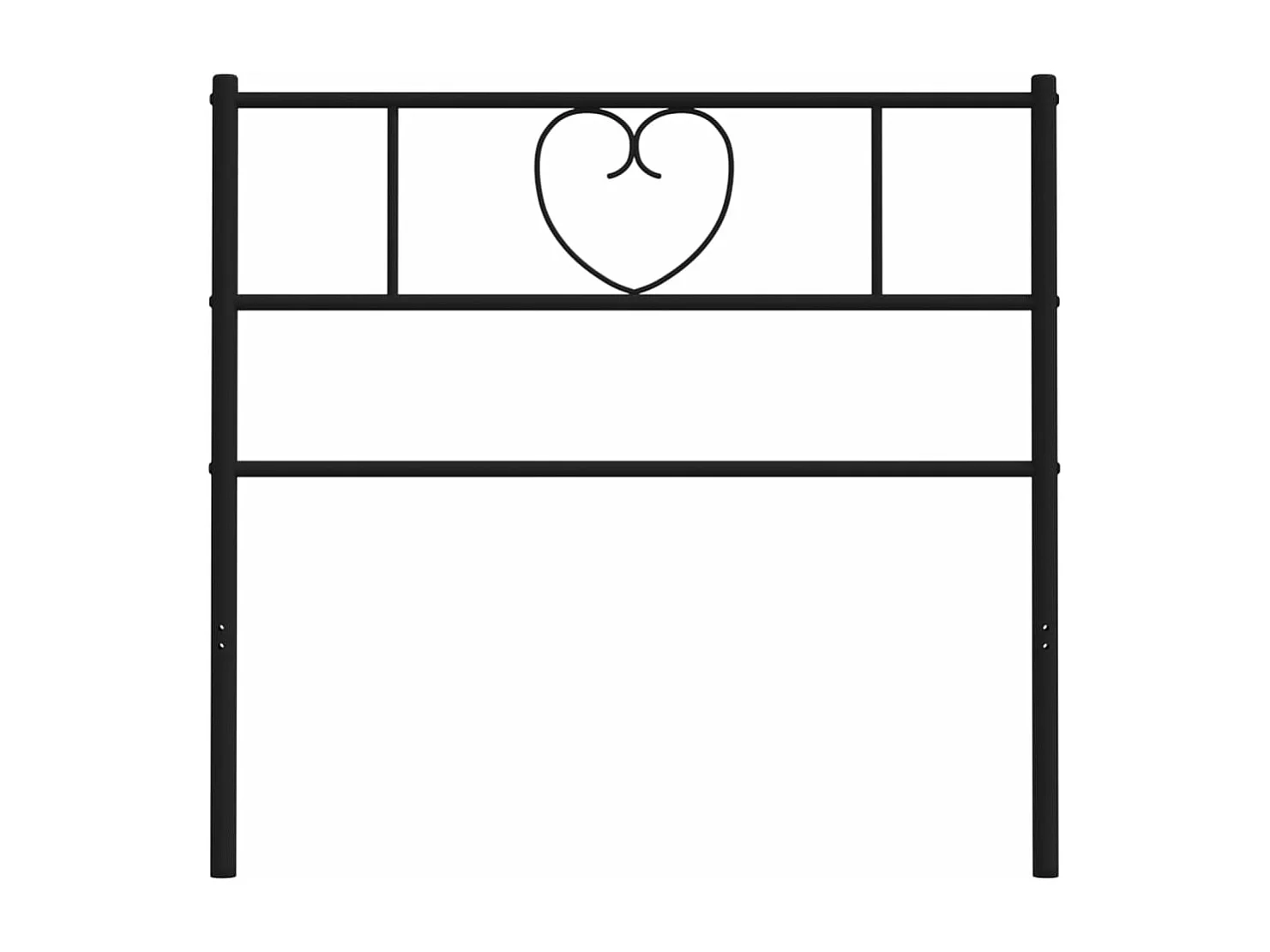 Cabecero de metal negro 75 cm