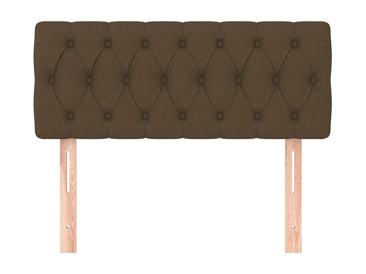 Tête de lit Marron Foncé 100x7x78/88 cm Tissu
