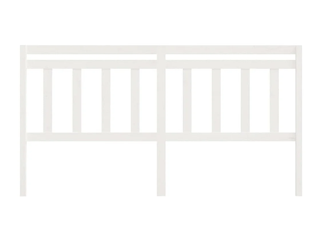 Tête de lit Blanc 206x4x100 cm Bois massif de pin