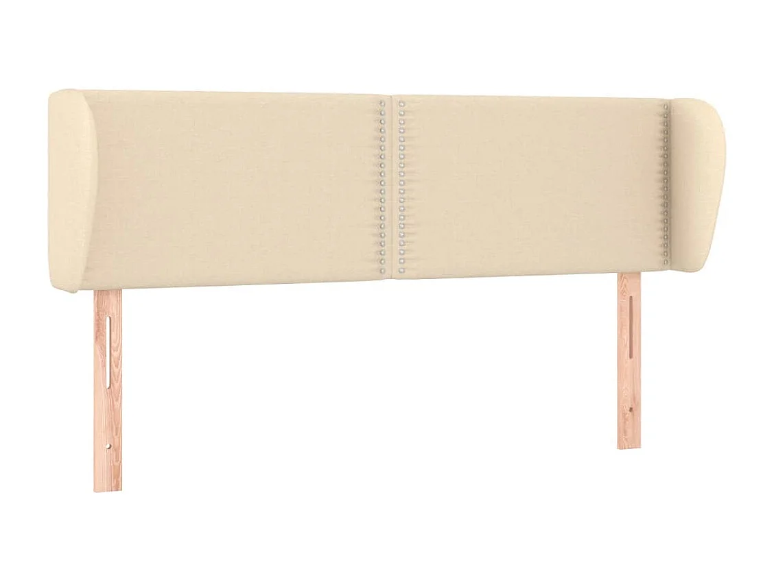 Tête de lit avec oreilles Crème 147x23x78/88 cm Tissu