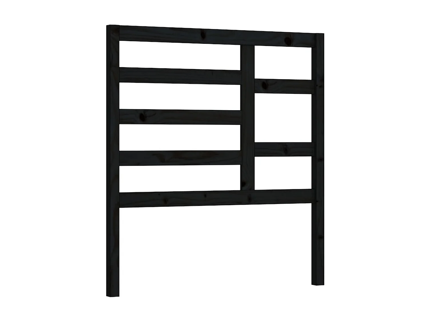 Tête de lit Noir 81x4x104 cm Bois massif de pin