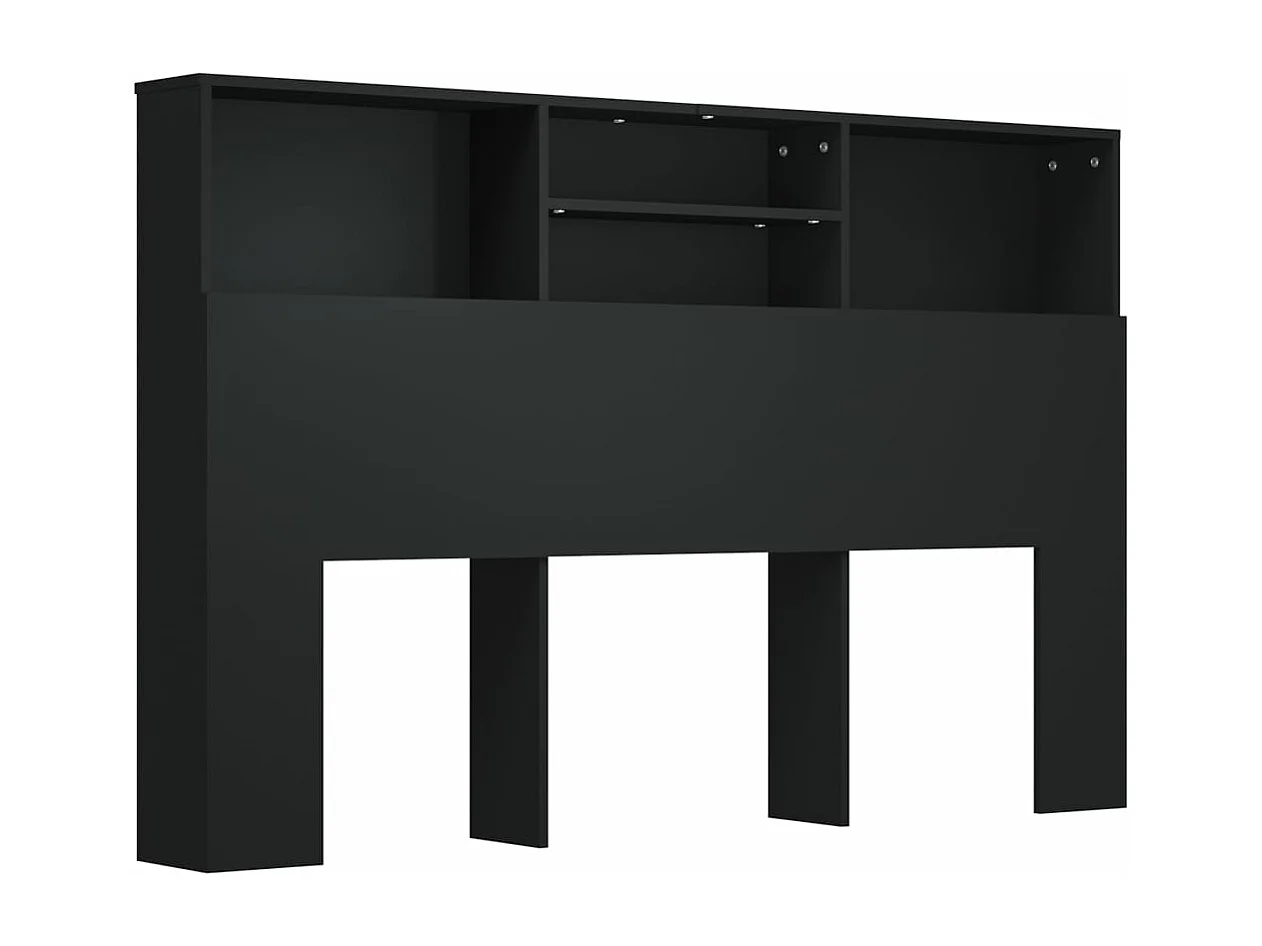 Hoofdbordkast 160x19x103,5 cm zwart