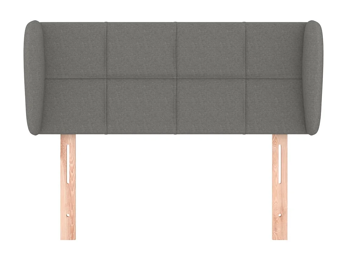 Tête de lit avec oreilles Gris foncé 103x23x78/88 cm Tissu