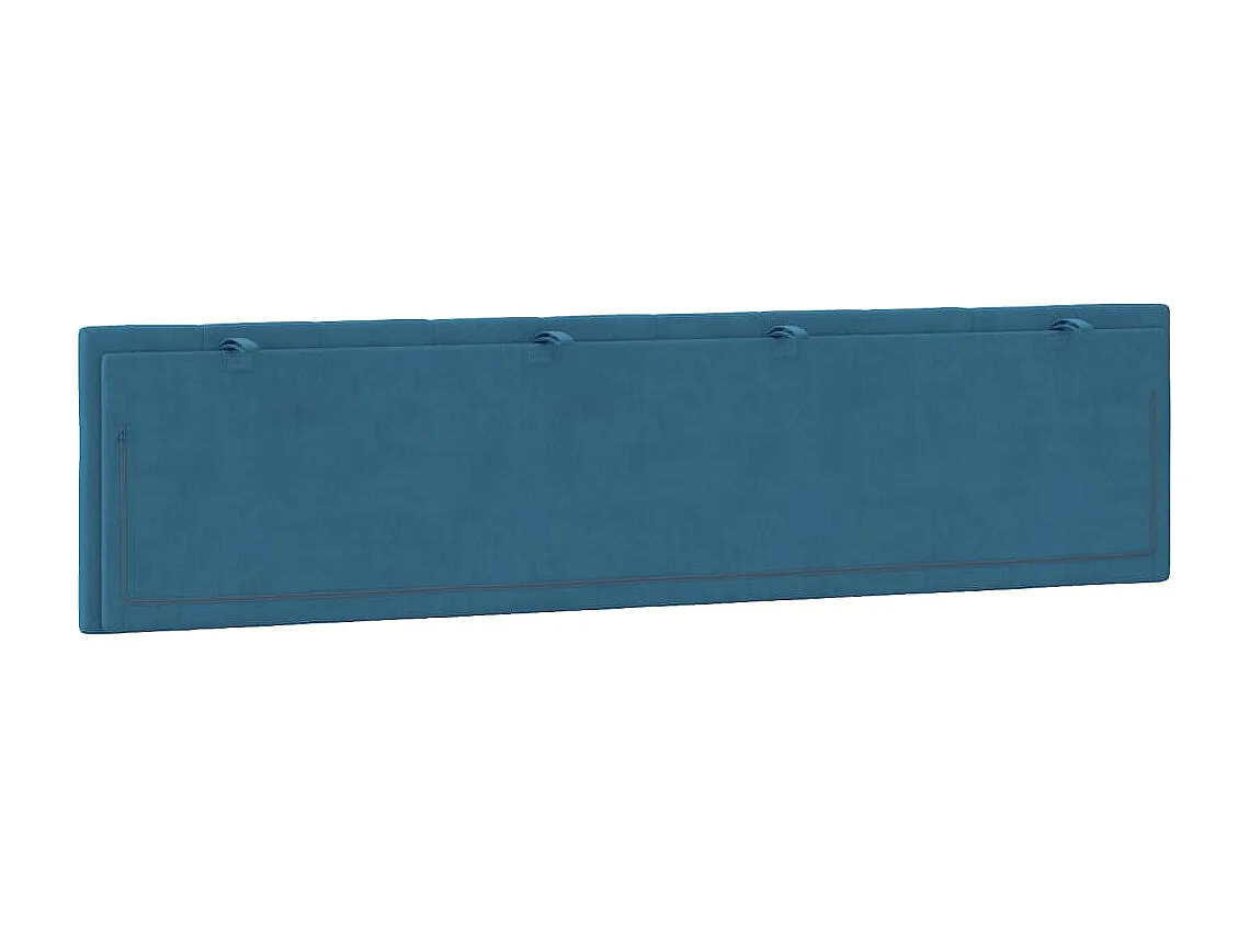 Tête de lit coussin bleu 200 cm velours
