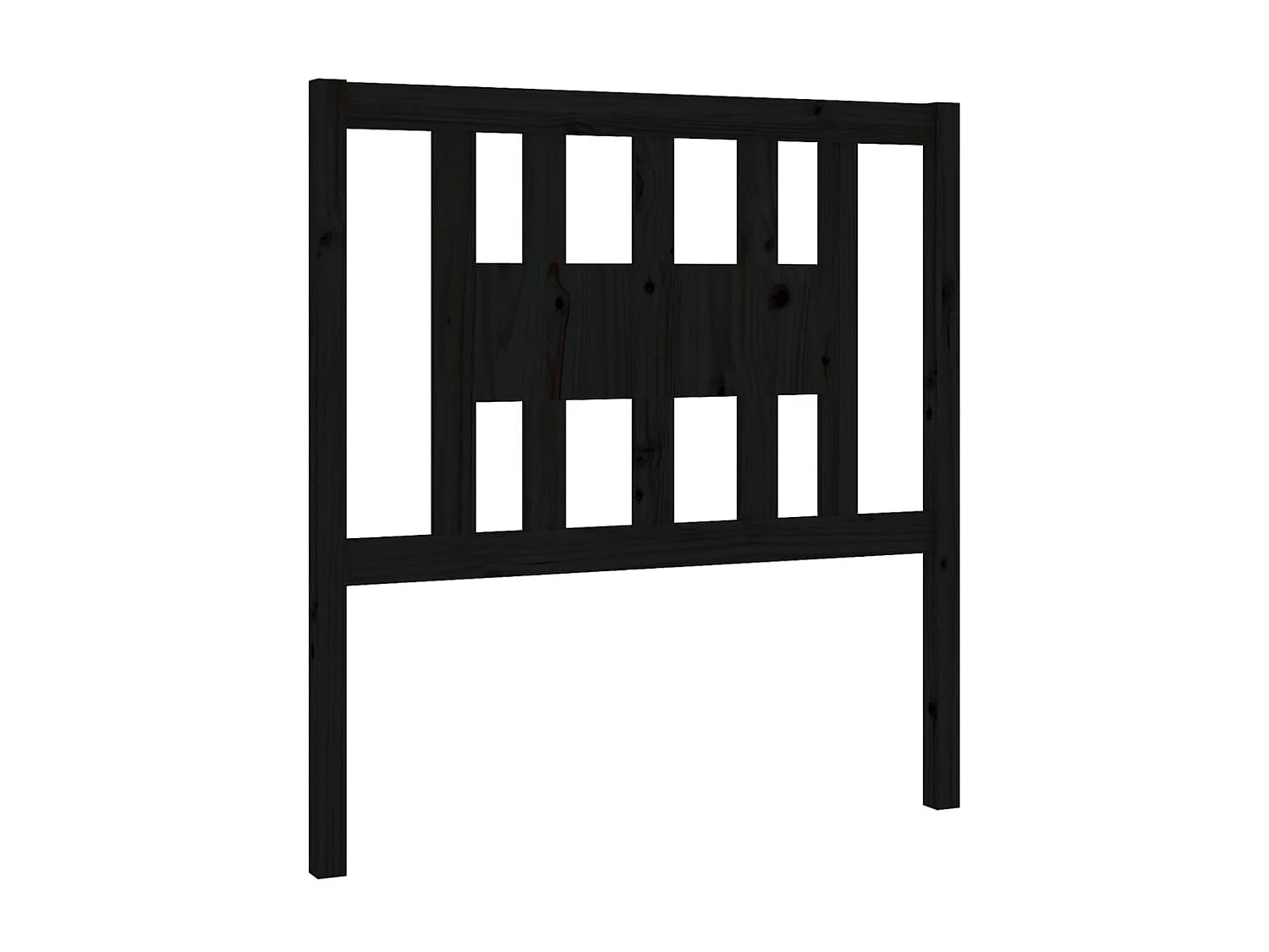 Hoofdbord 106x4x100 cm massief grenenhout zwart