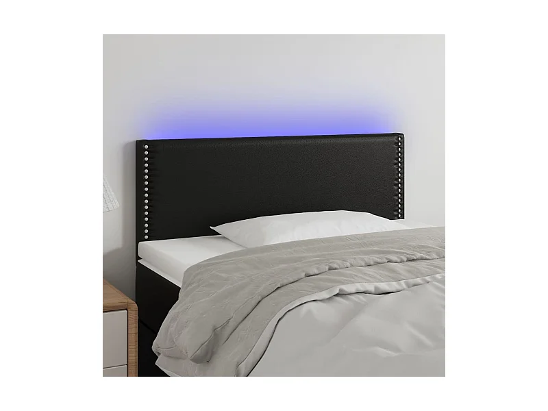 Tête de lit à LED Noir 80x5x78/88 cm Similicuir