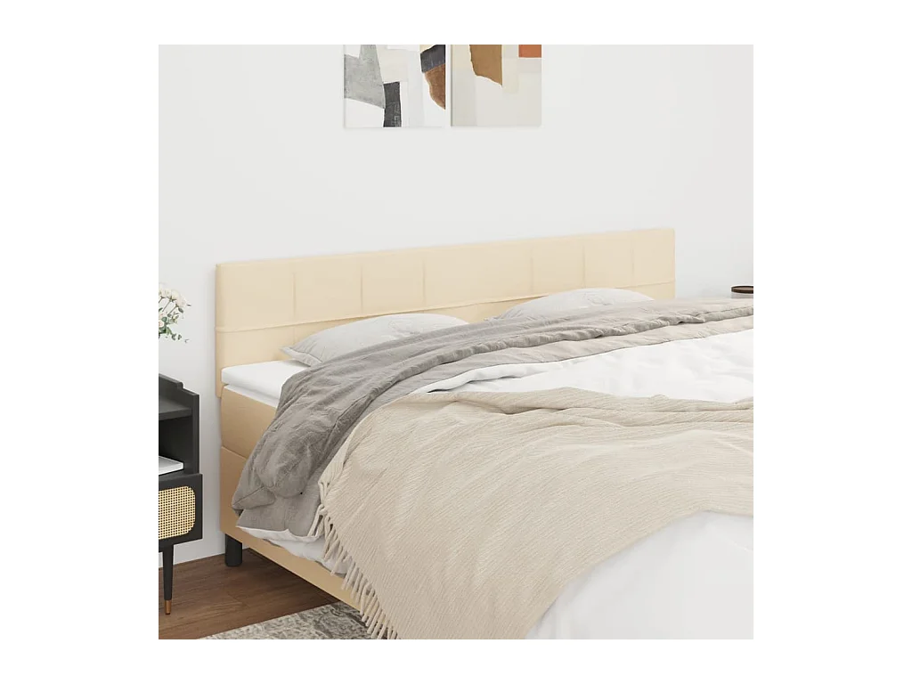 Tête de lit 2 pièces Crème 80x5x78/88 cm Tissu