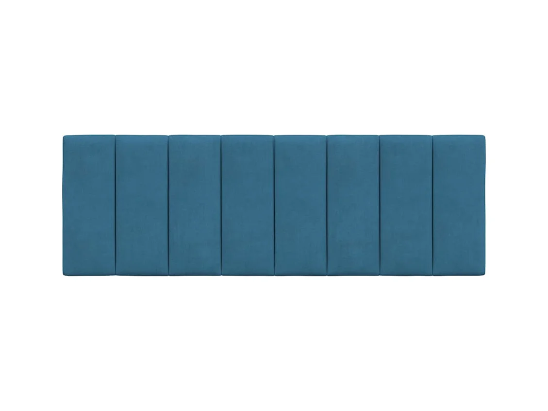 Tête de lit coussin bleu 140 cm velours