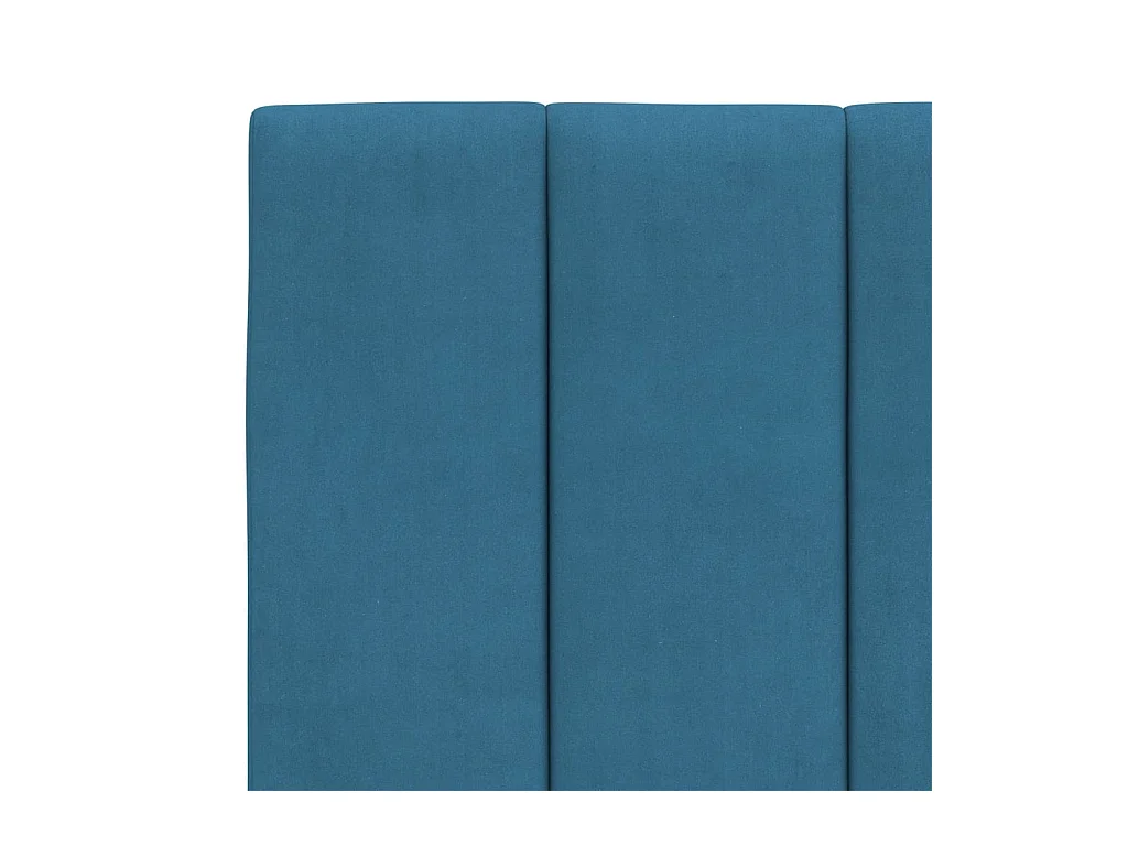 Tête de lit coussin bleu 140 cm velours