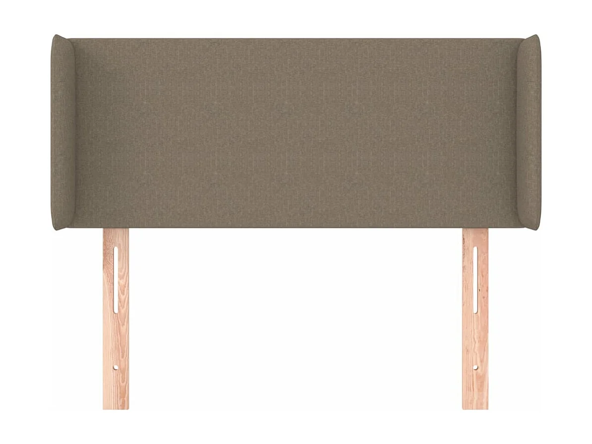 Cabeceira cama abas tecido 103x16x78/88 cm cinzento-acastanhado