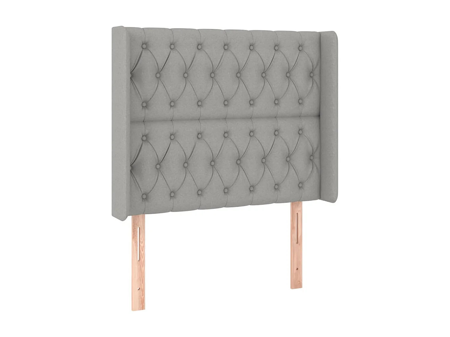 Tête de lit avec oreilles Gris clair 103x16x118/128 cm Tissu