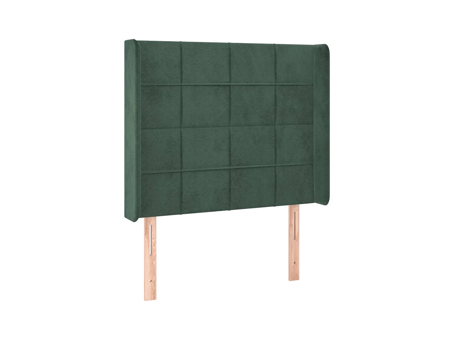 Tête de lit avec oreilles Vert foncé 103x16x118/128 cm Velours