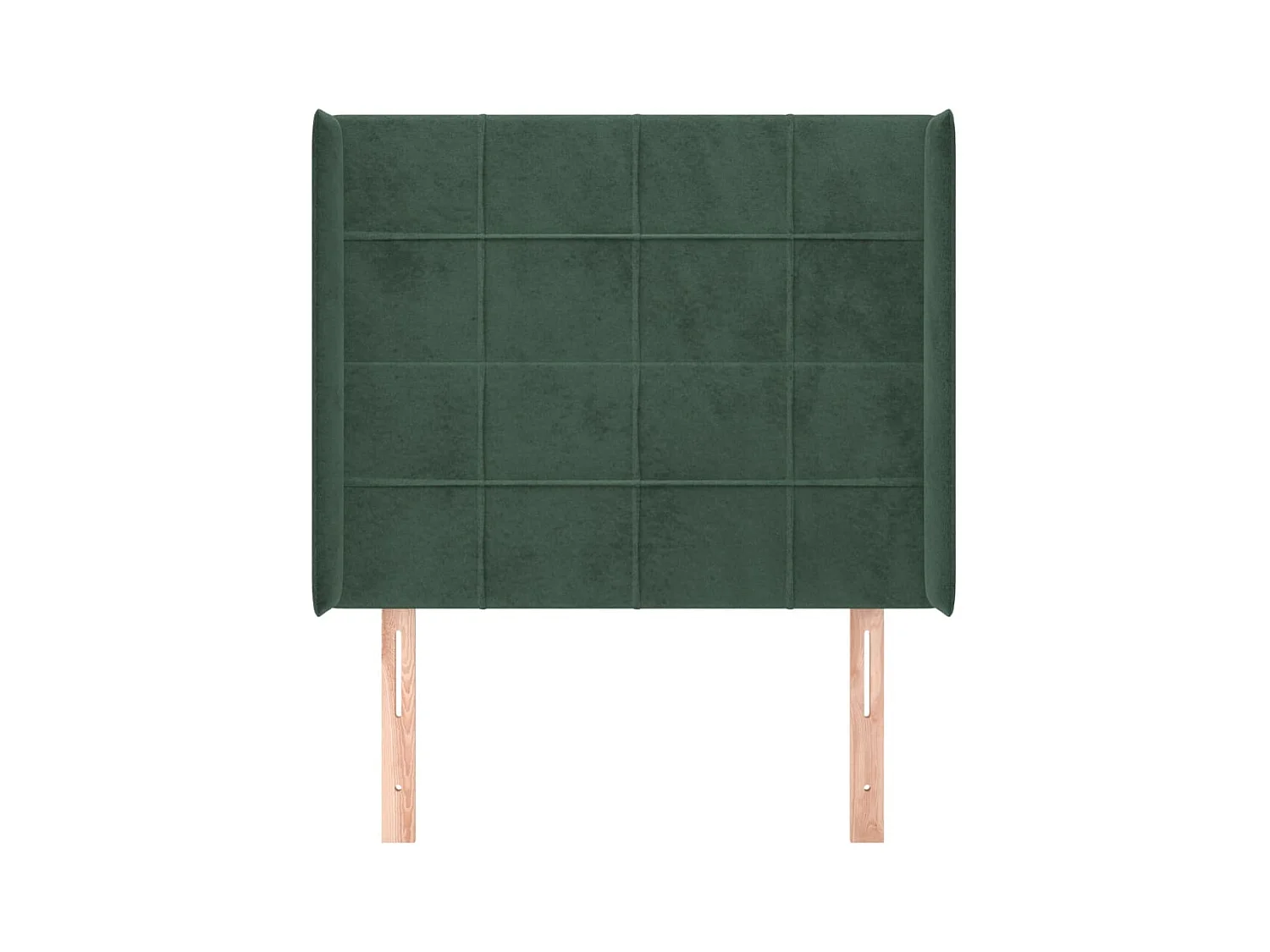 Tête de lit avec oreilles Vert foncé 103x16x118/128 cm Velours
