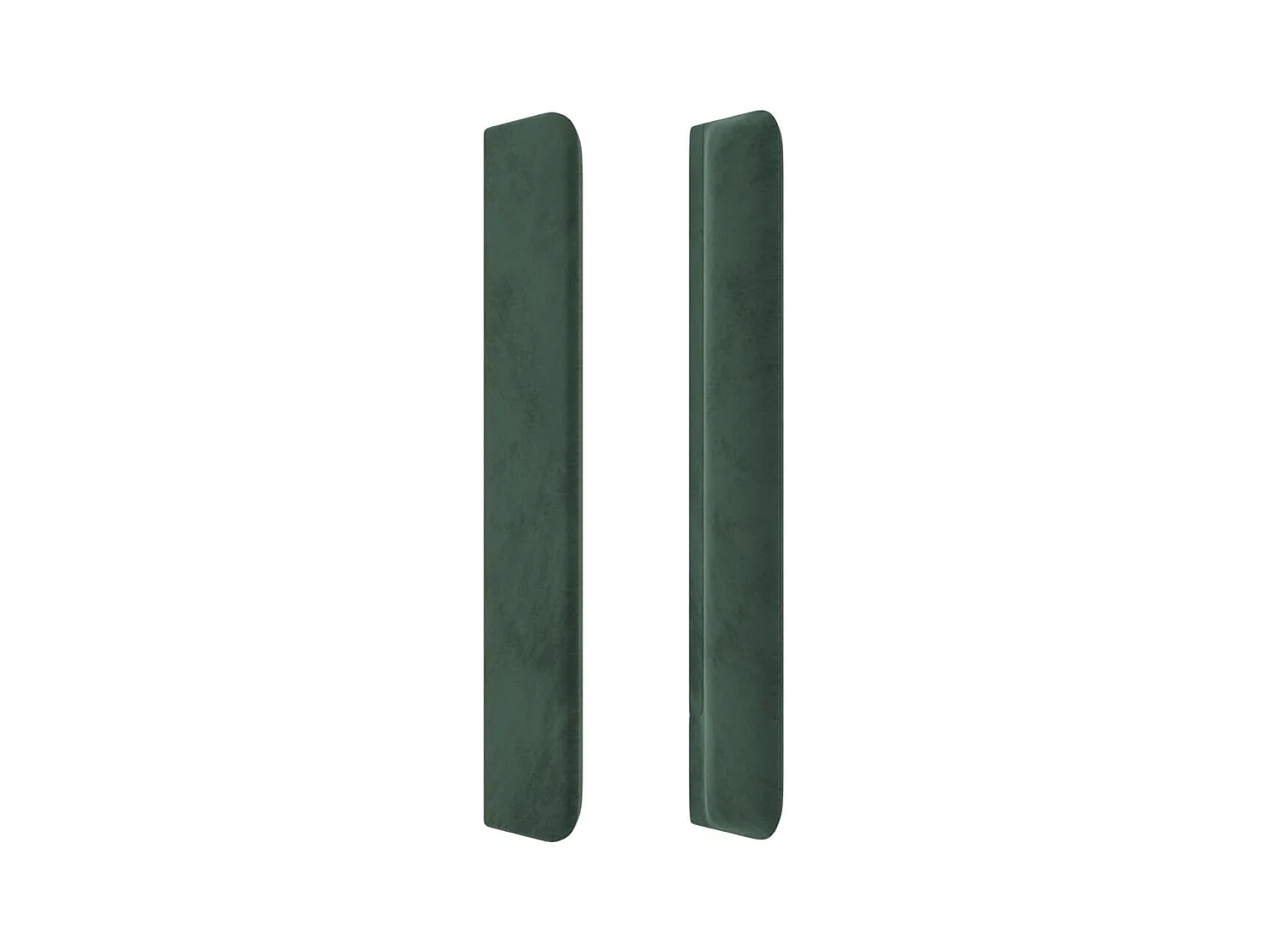 Tête de lit avec oreilles Vert foncé 103x16x118/128 cm Velours