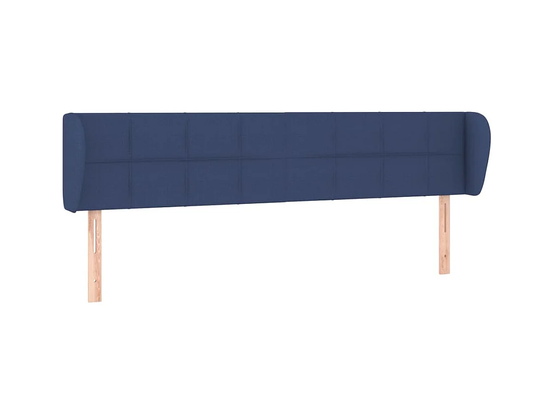Hoofdbord met randen 163x23x78/88 cm stof blauw