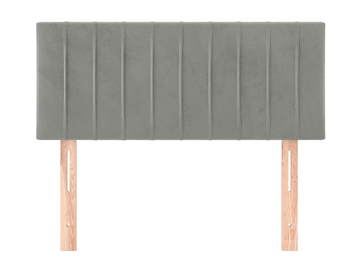 Tête de lit Gris clair 90x5x78/88 cm Velours