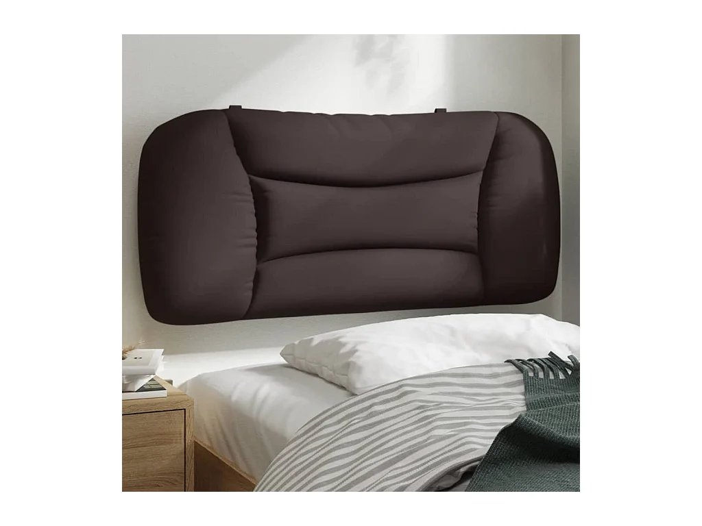 Tête de lit coussin marron foncé 80 cm tissu