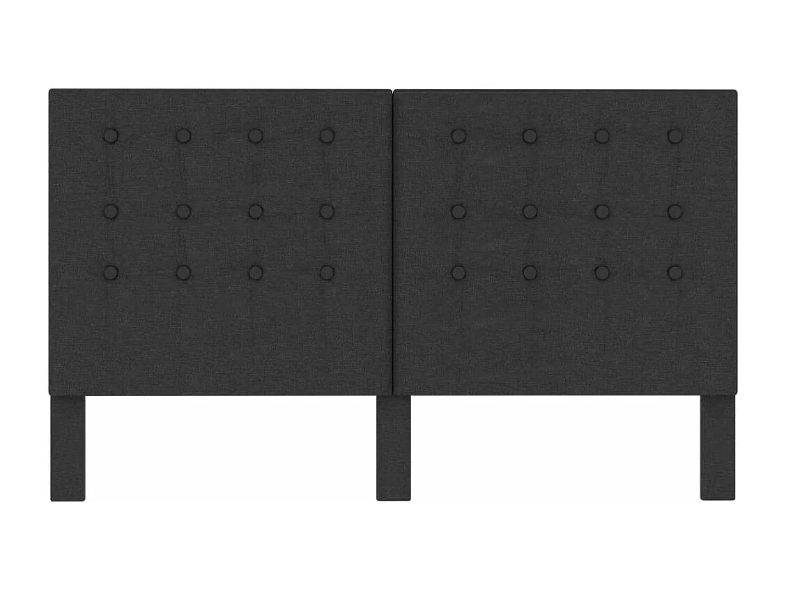 Cabecero copetudo de tela gris oscuro 180x200 cm