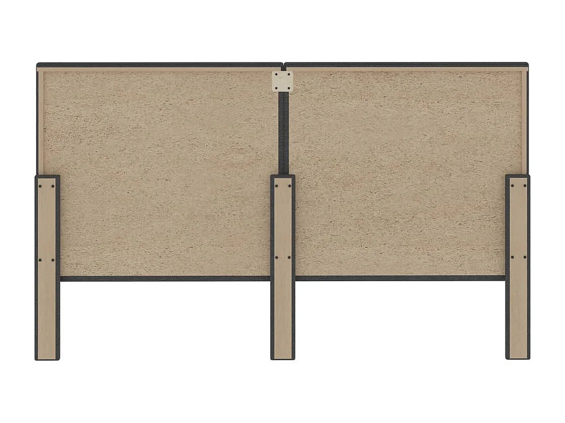 Cabecero copetudo de tela gris oscuro 180x200 cm